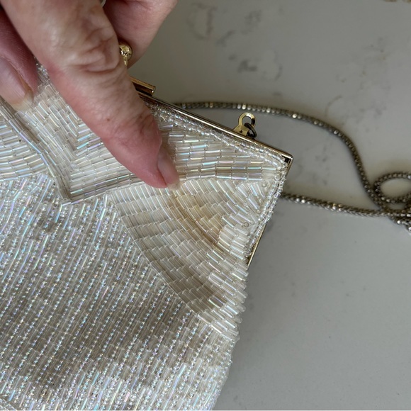 MAGID Iridescent Pearl Beading Evening Bag - Picture 6 of 8